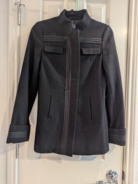 Armani Exchange Wool Military Peacoat